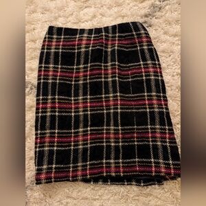 Talbots vintage holiday winter wool tartan plaid business skirt size 6